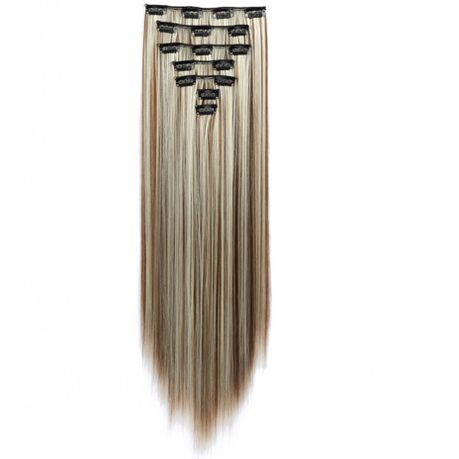 Clip In Hair Extensions - 24" - Synthetic -7Pc -16 Clips - Straight